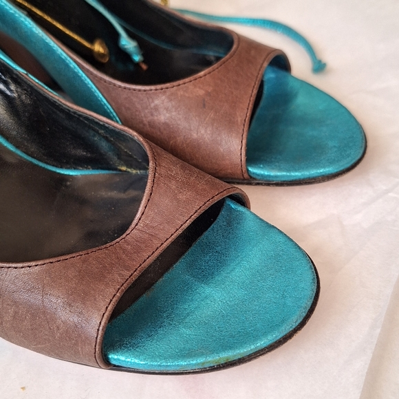 Georgina Goodman Wedge Sandals 37/7 - Picture 2 of 11